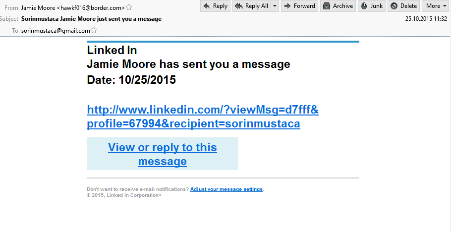 LinkedIn phishing ? Think again…