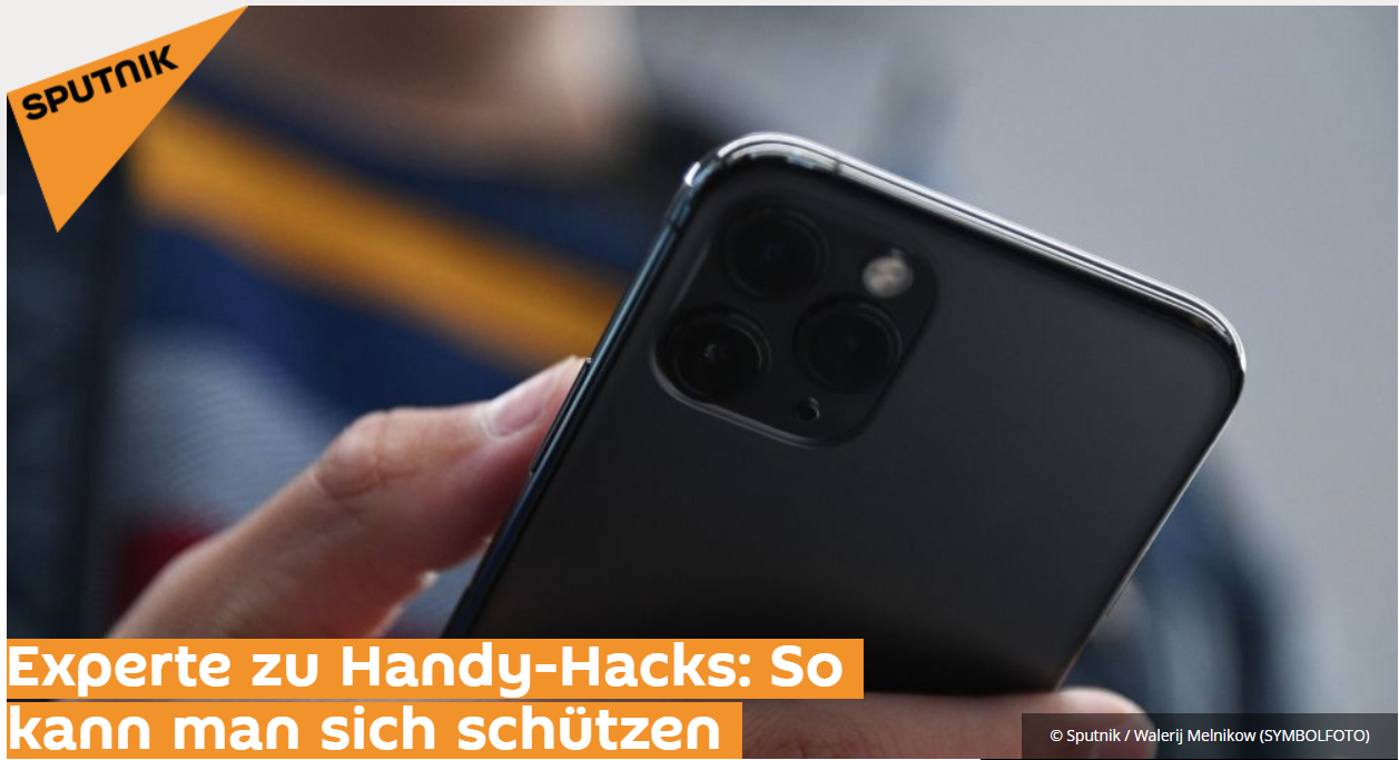 Interview in sputniknews.com: Experte zu Handy-Hacks: So kann man sich schützen