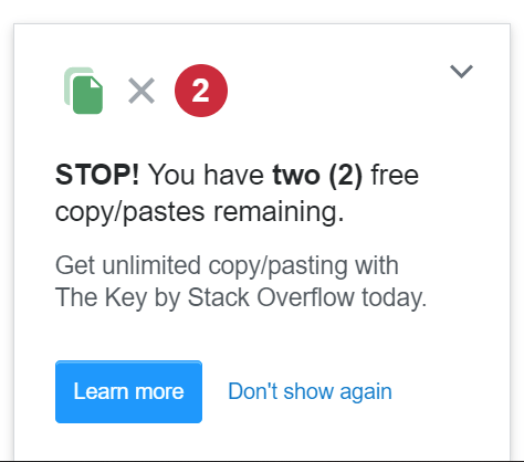 Stack Overflow introduces … erm… copy/paste limitations